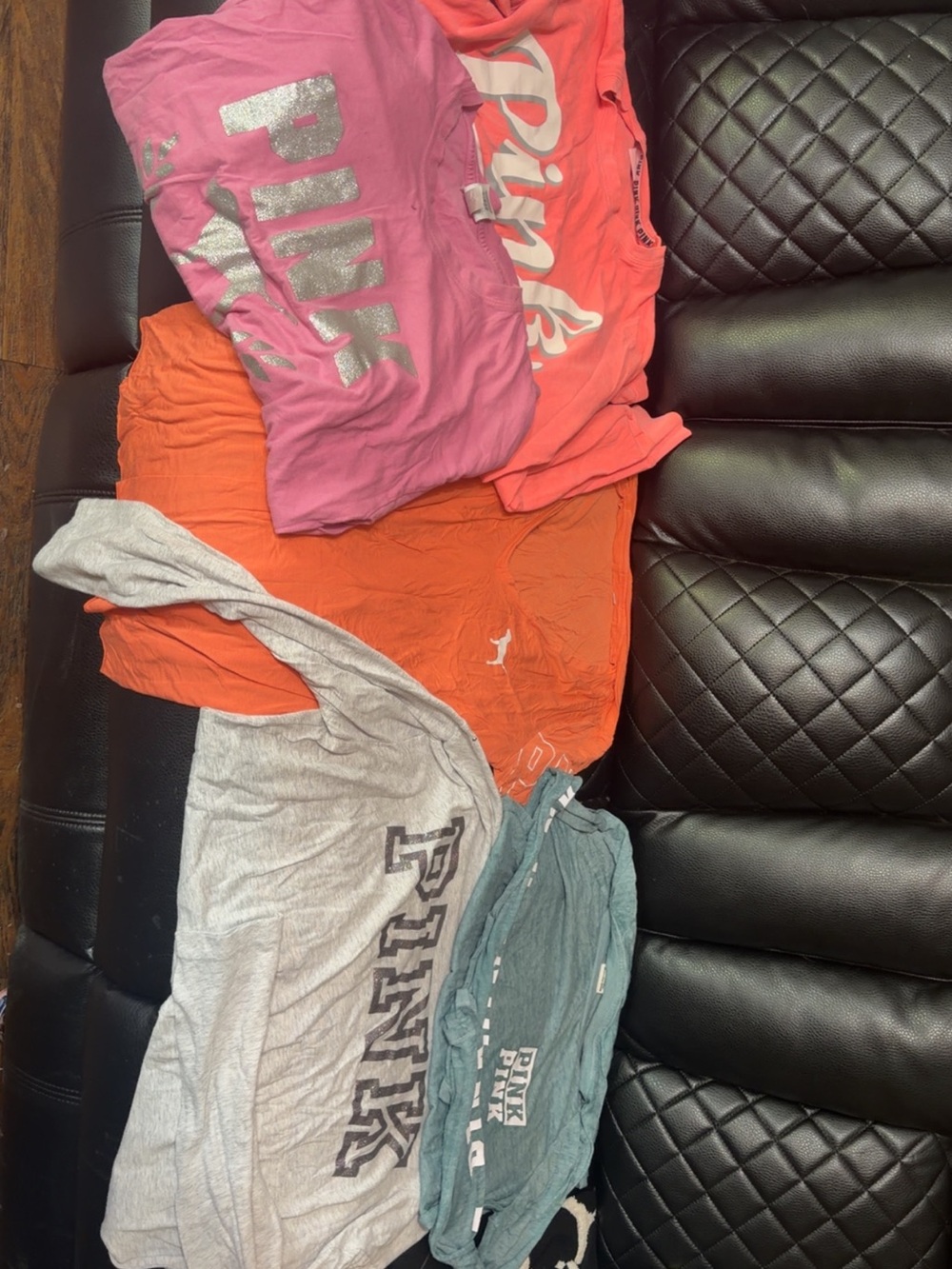 5 PINK Victoria's Secret Tee Set